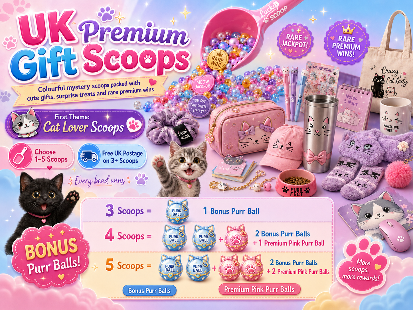 UK Premium Gift Scoops Cat Lover Scoops banner
